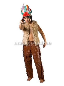 American Indian man in a furry jacket