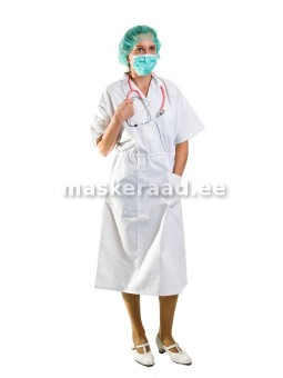 A medical nurse in a long gown