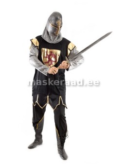 . A medieval knight in black armor