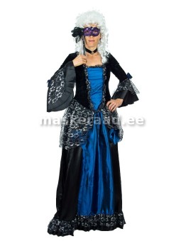 . The Countess of blackish-blue dress