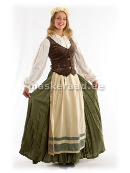 . The medieval peasant girl with skirt