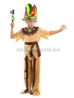 American Indian boy with Brown fringed RUCHE