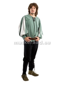 .Keskaegne mees rohekas, puhvvarrukatega pluusis