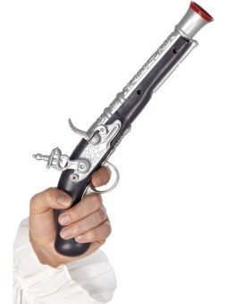 Pirate Pistol, Silver, 30Cm, Realistic