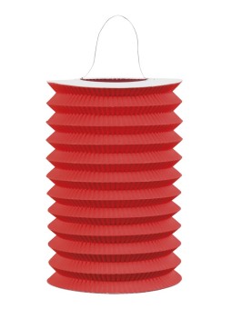 Silinder punane paberlatern 15cm