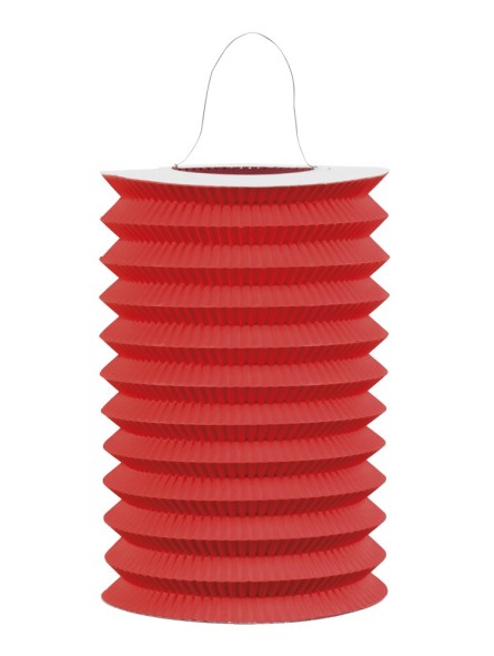 Silinder punane paberlatern 15cm