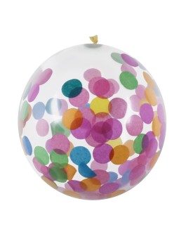 Läbipaistvad õhupallid konfettidega 5tk