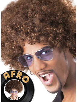 Afro parukas pruun