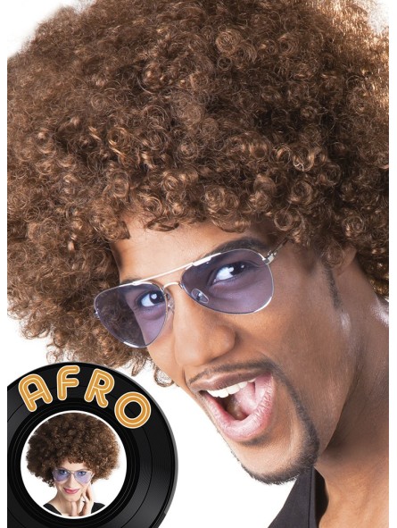 Afro parukas pruun