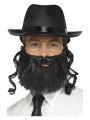 Rabi- juudi õpetaja müts juustega ja habe