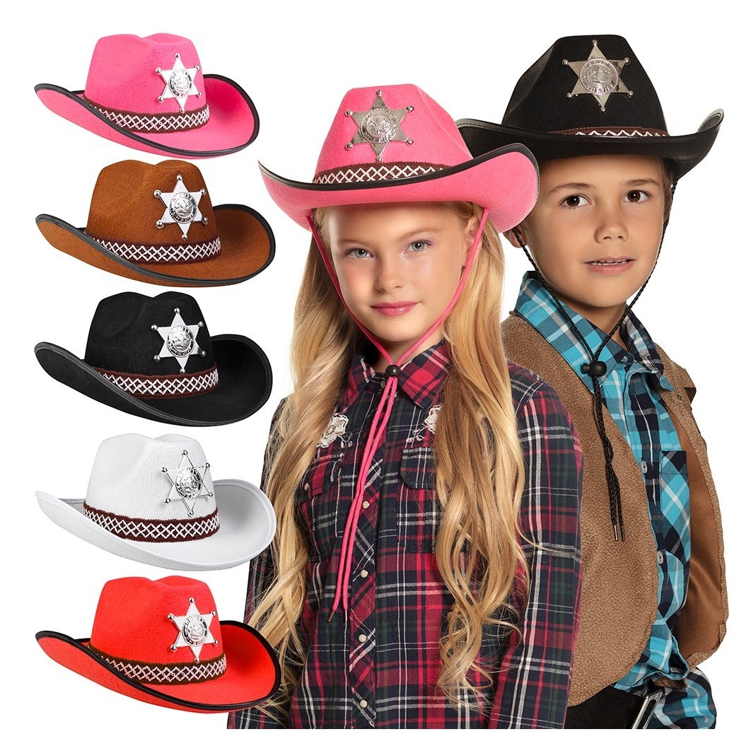 Laste kauboi serifi müts